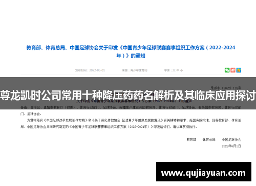 尊龙凯时公司常用十种降压药药名解析及其临床应用探讨